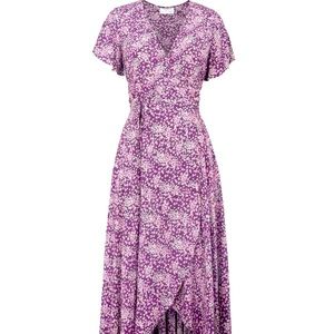 Auguste Gemima Muse Wrap Dress in Deep Purple